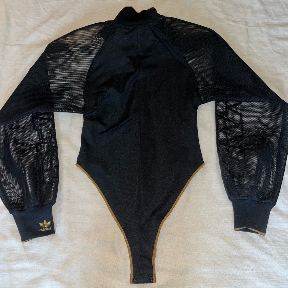 Adidas x Ivy Park Black Mesh Bodysuit Size S
